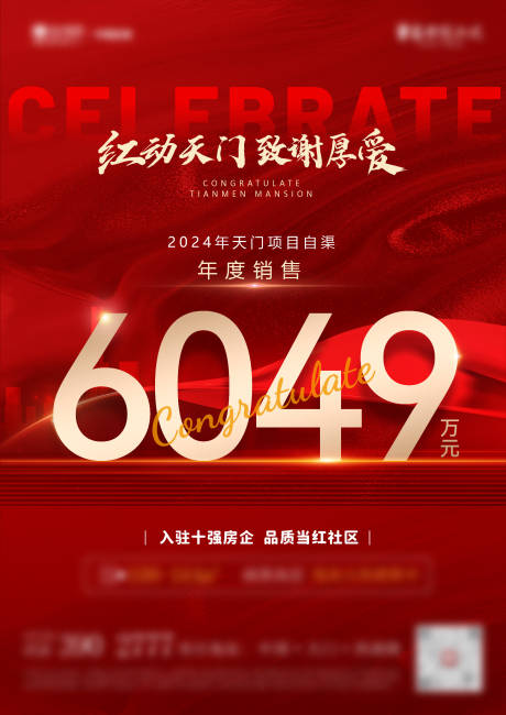 源文件下载【享设计】搜索编号：15150027701562496【房地产业绩海报】