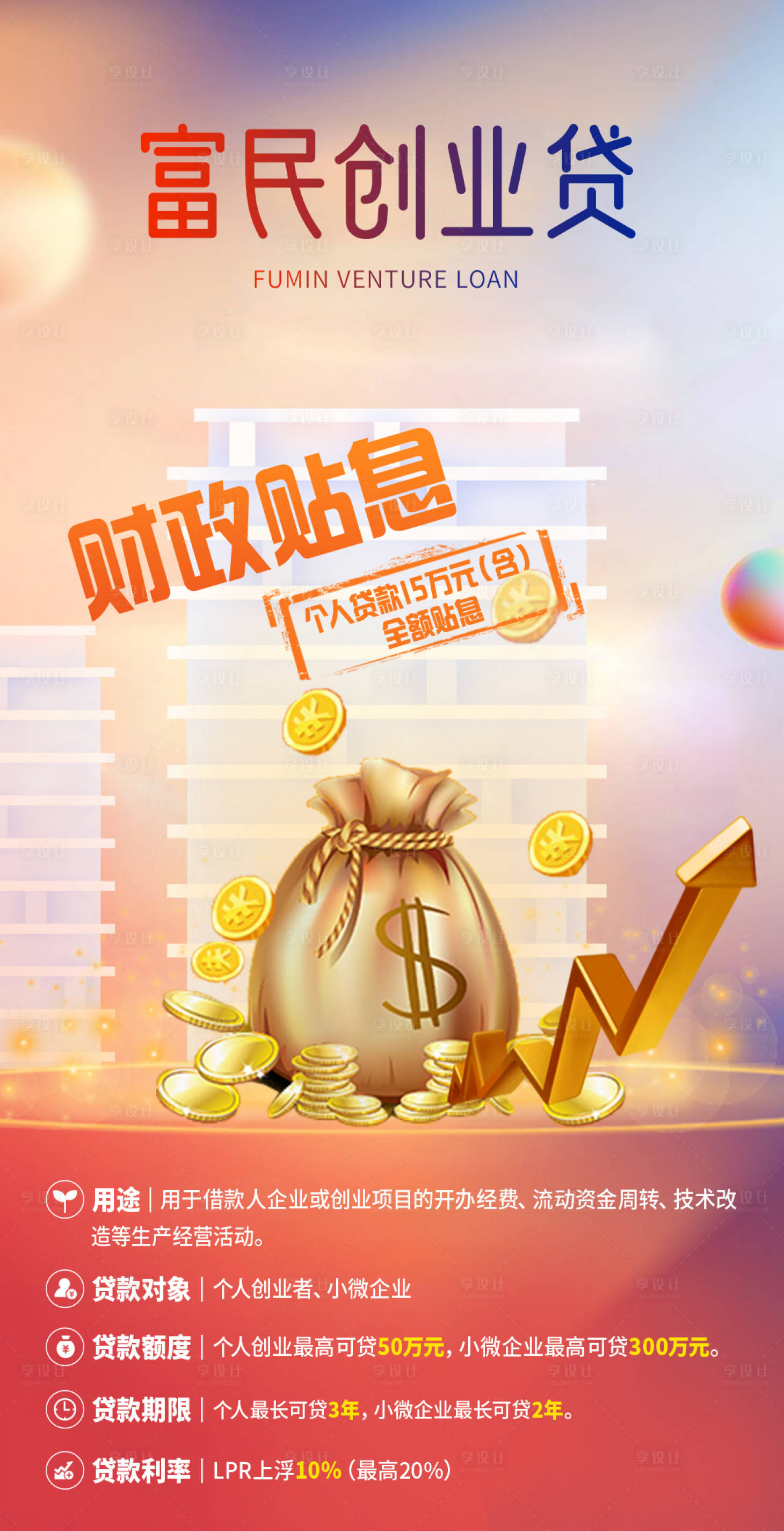 源文件下載【享設計】搜索編號：71490027868006165【創業貸款海報】