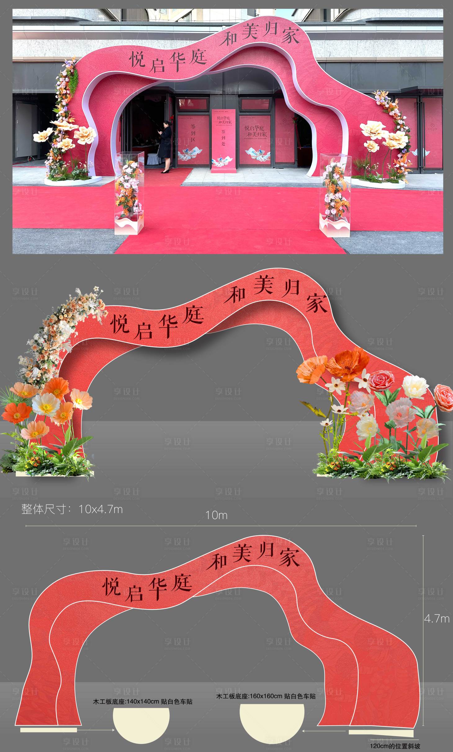 源文件下載【享設計】搜索編號：53850028157143120【地產交付龍門架】