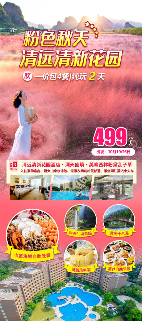 清远粉黛乱子草海报