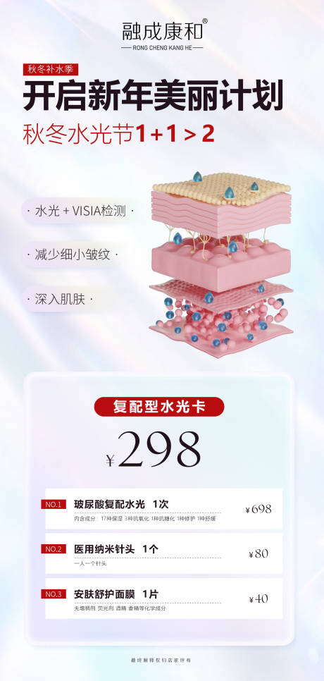 源文件下载【玻尿酸水光医美护肤海报】编号：26210027781934637
