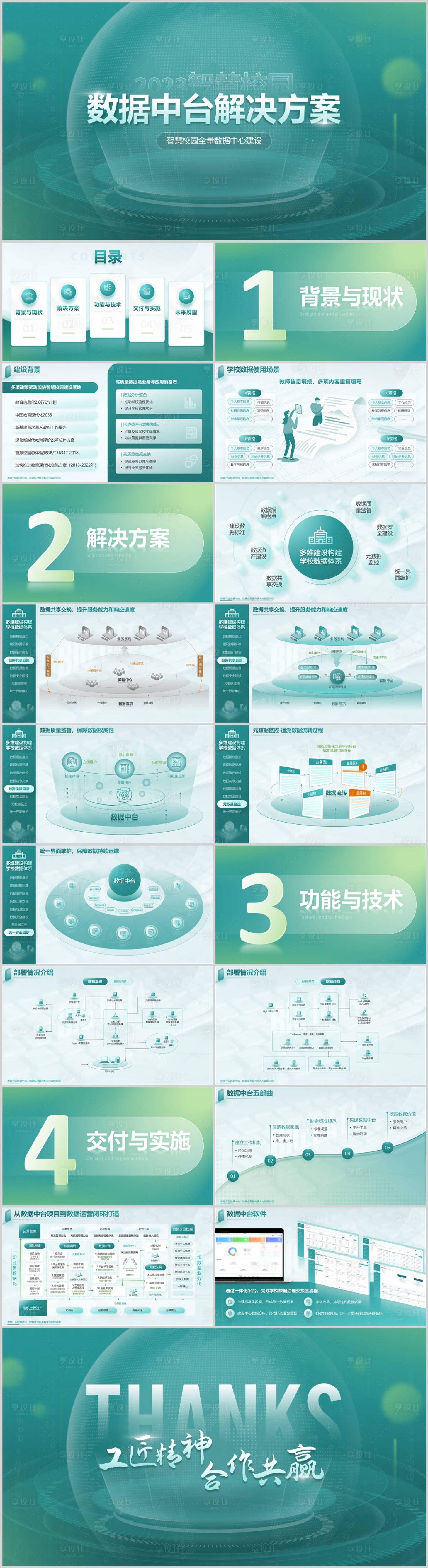 源文件下載【享設計】搜索編號：71950027717386248【智慧校園數據中心建設解決方案ppt】