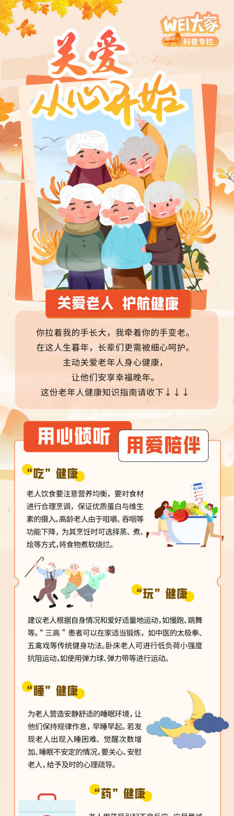 源文件下载【关爱老人科普长图】编号：59190027877427830