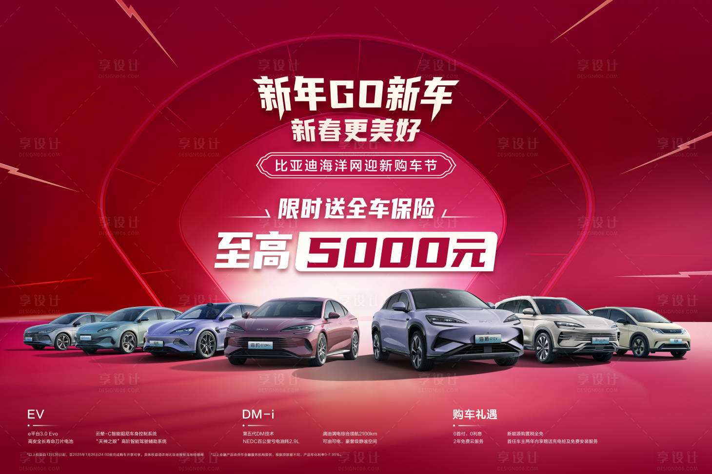 源文件下載【享設計】搜索編號：98020028112948408【汽車新年活動背景板】