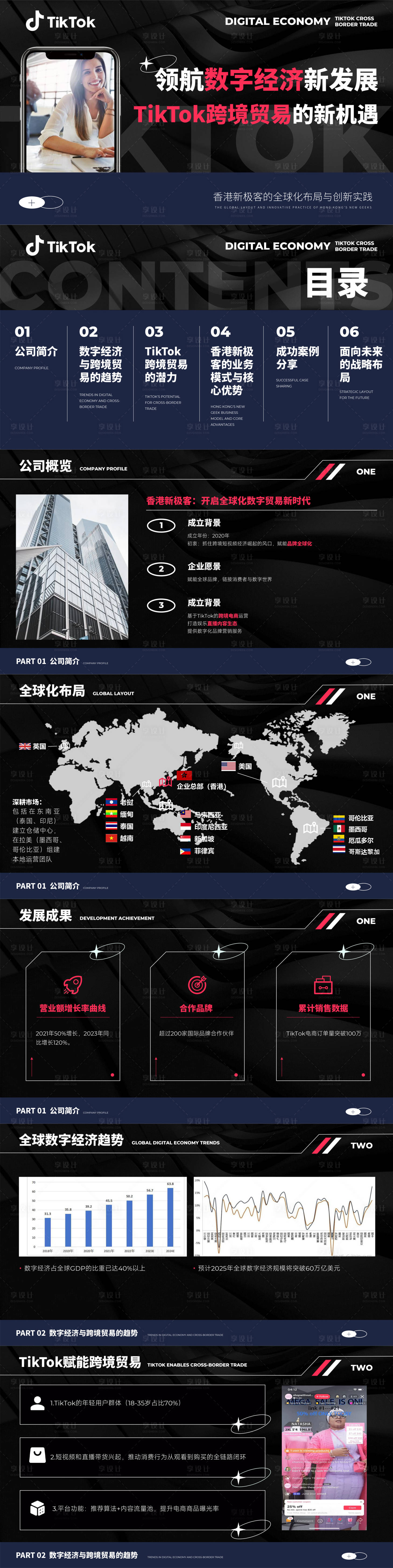 源文件下载【享设计】搜索编号：96090027709547600【抖音黑色科技风企业介绍PPT】
