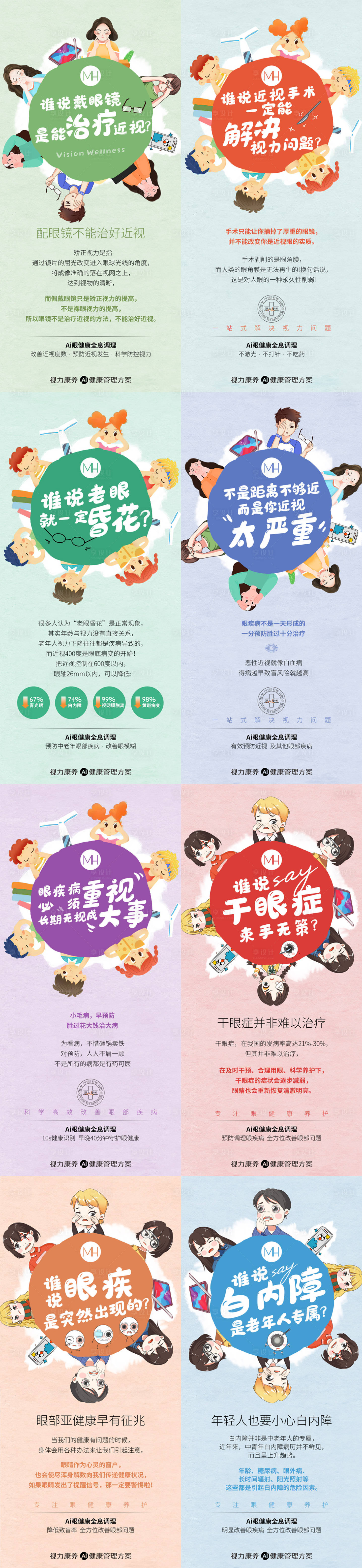源文件下载【享设计】搜索编号：16260028122718974【近视眼健康调理方案海报】