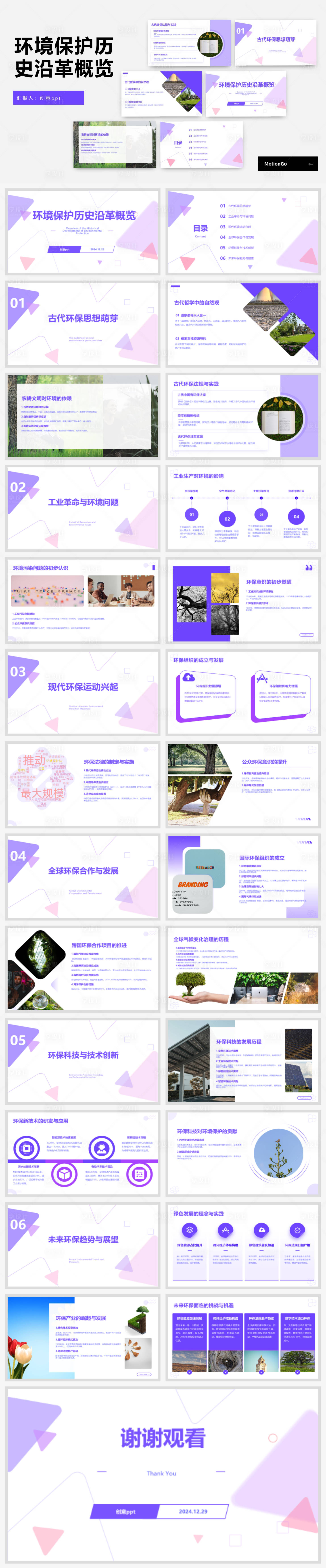 源文件下载【享设计】搜索编号：27970028135594090【环境保护历史沿革概览ppt】