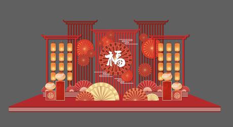 源文件下载【新年红灯笼美陈】编号：94240027713485183