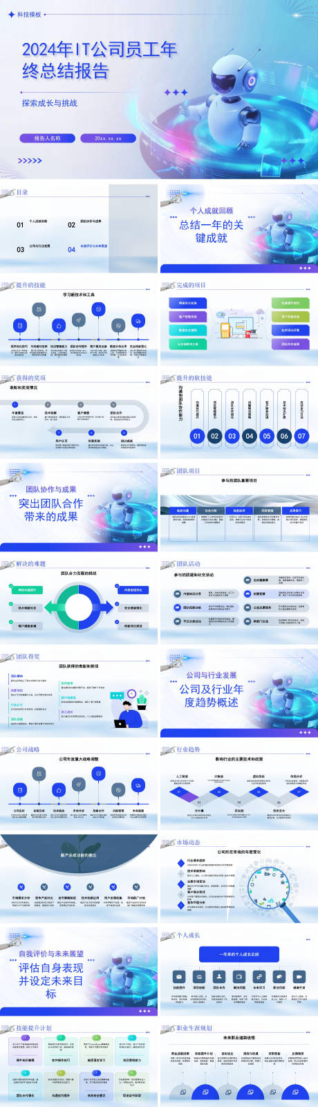 源文件下载【IT公司员工年终总结报告PPT】编号：87200027724054360