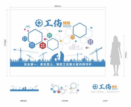 源文件下载【工伤预防文化墙】编号：58240027970296880
