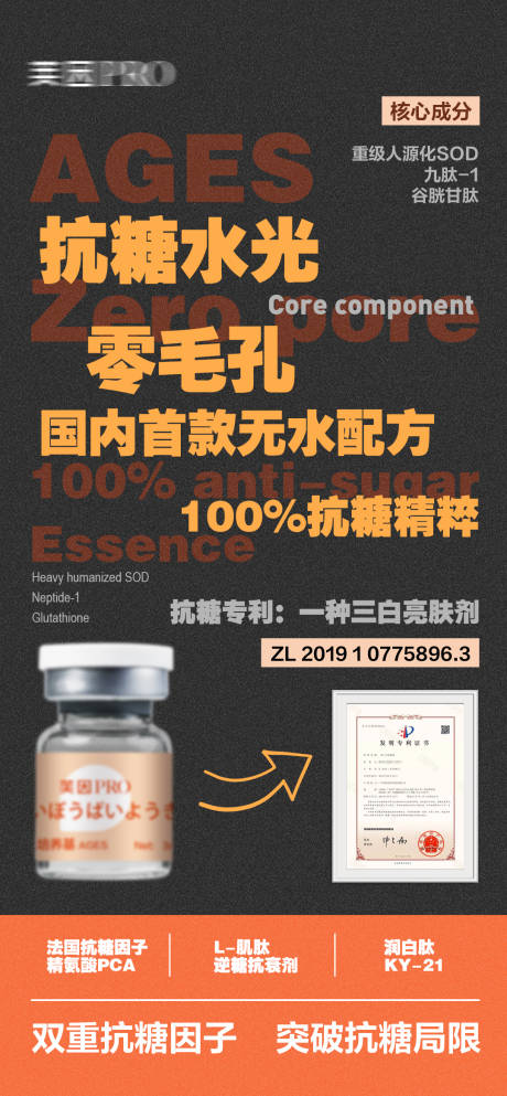 源文件下载【抗糖水光成分解析产品海报】编号：54820027837412169