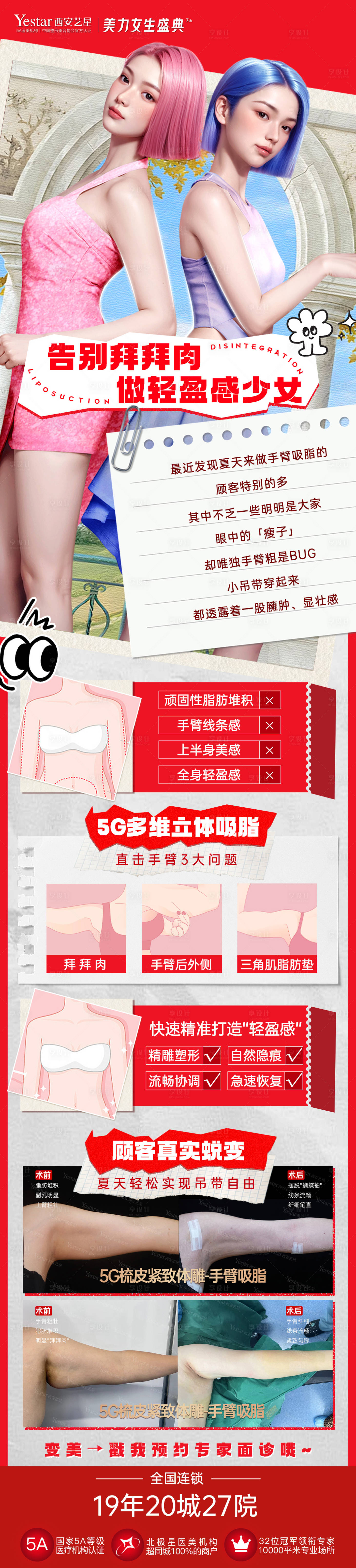 源文件下载【医美手臂吸脂环吸海报】编号：94540028066593328