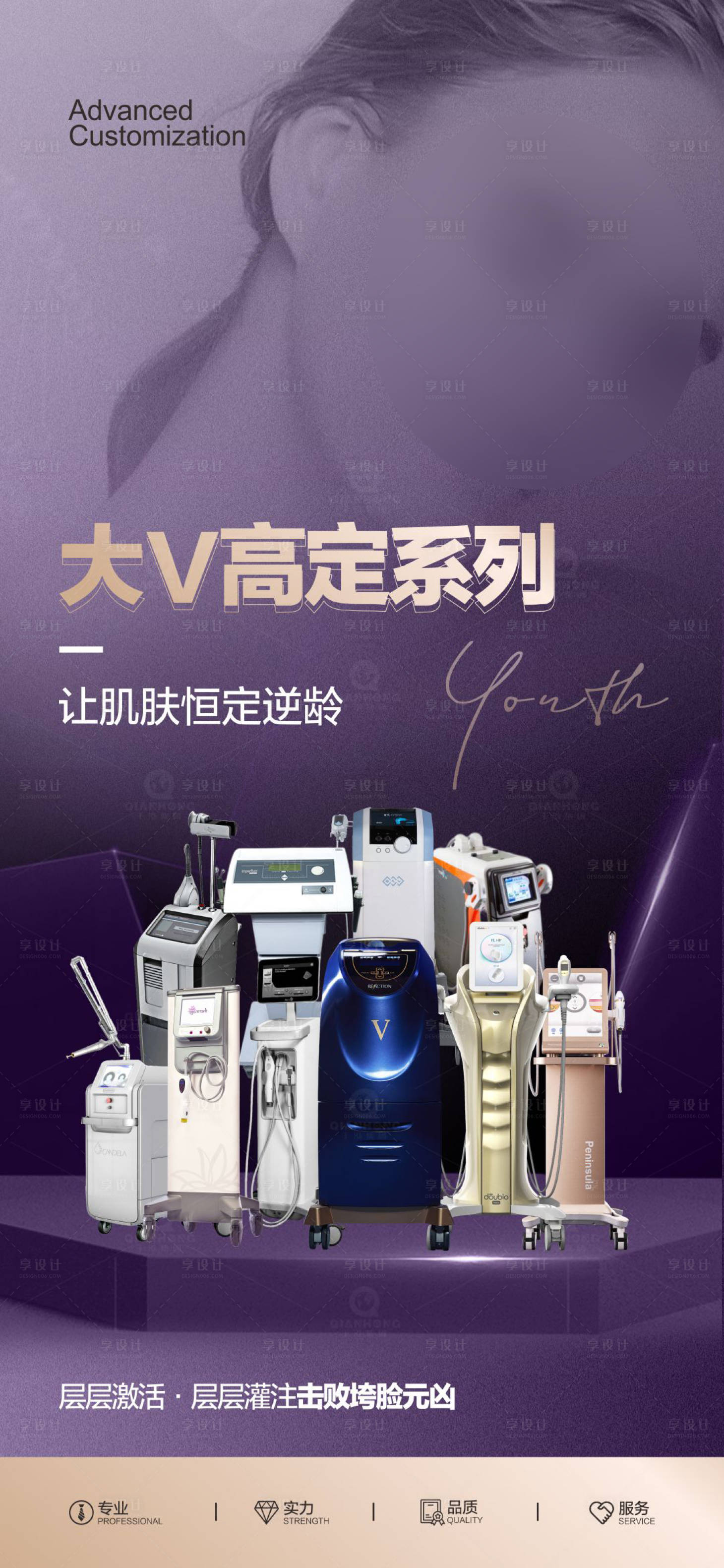 源文件下载【享设计】搜索编号：22680027900884455【医美仪器海报】