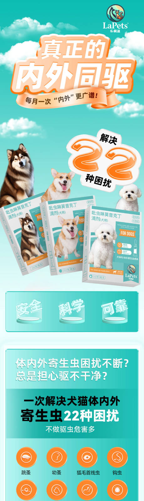 犬宠物驱虫药详情页