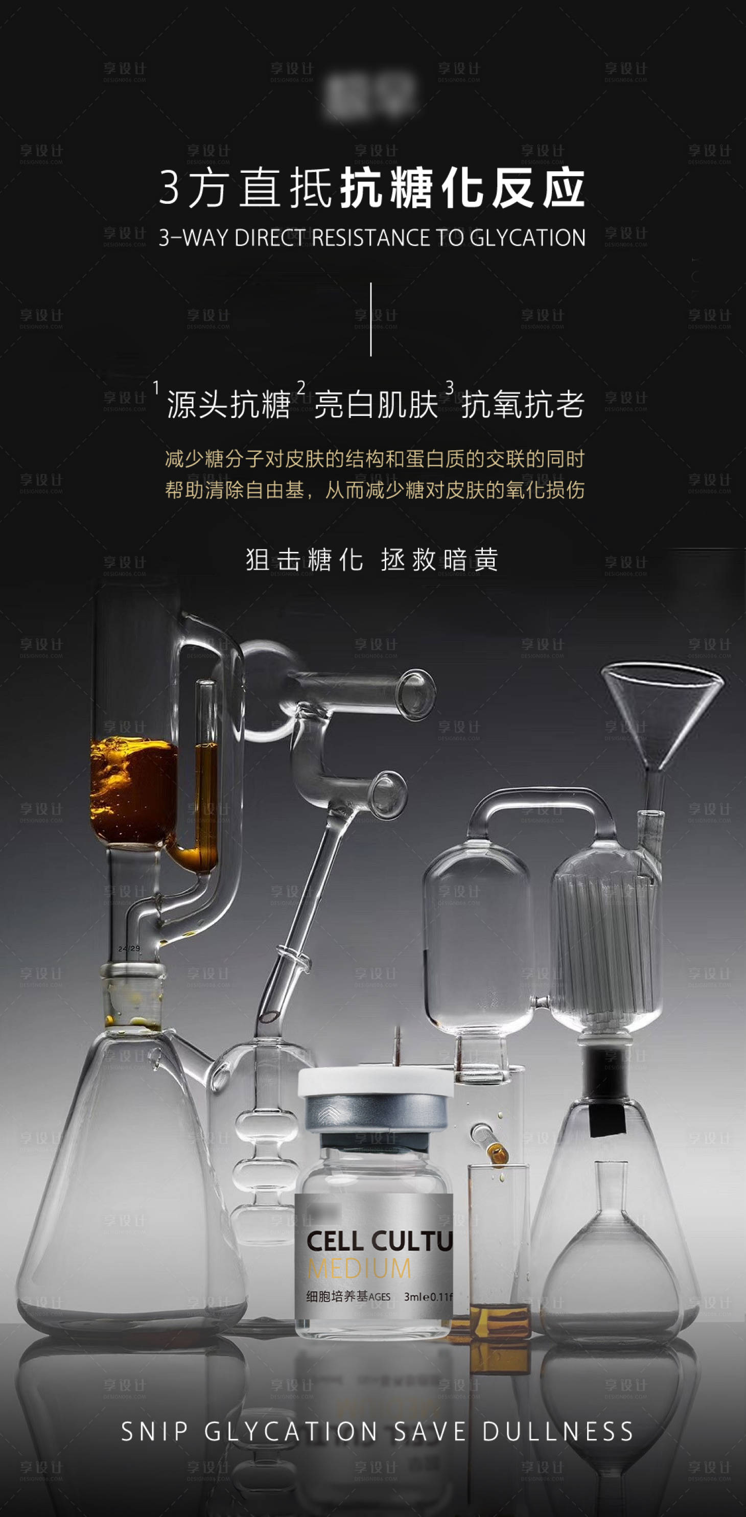源文件下載【享設計】搜索編號：70040027886832574【抗糖水光抗糖化反應海報】