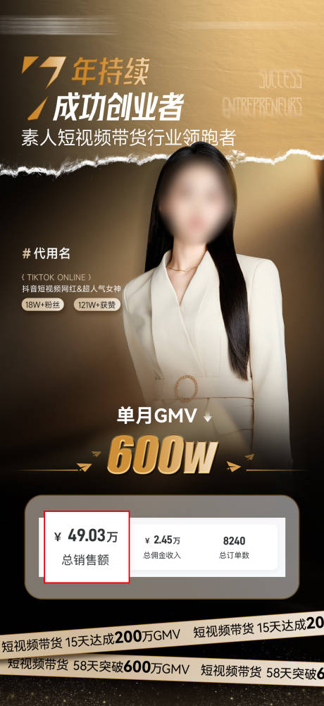 源文件下載【享設計】搜索編號：59200027848782659【個人銷售業績海報】