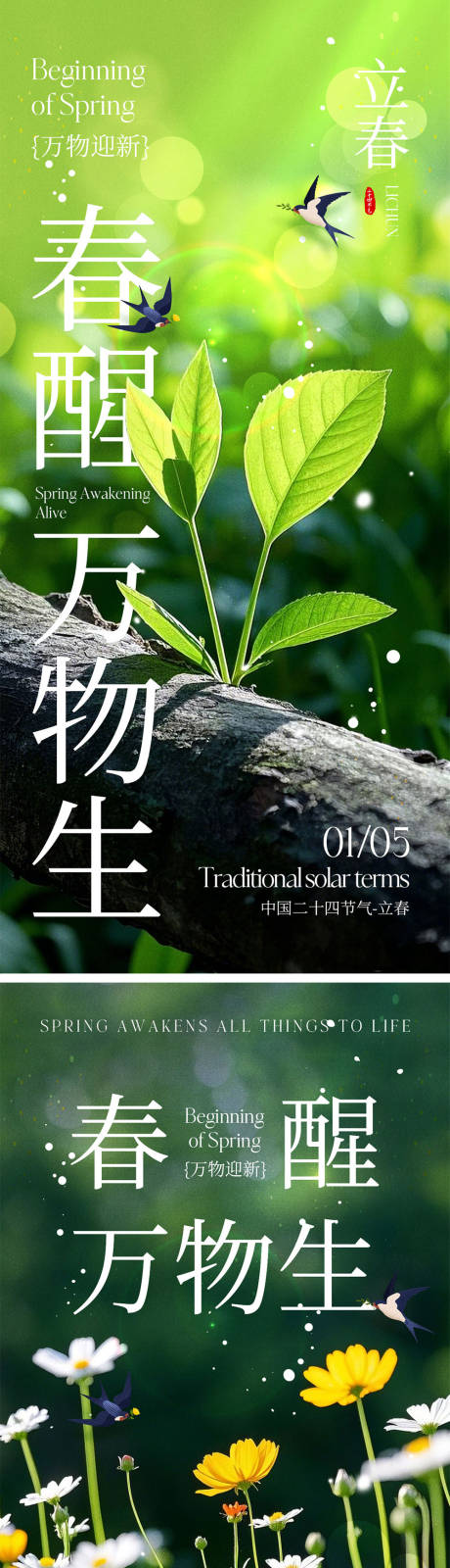 源文件下載【立春節(jié)氣海報】編號：55260028041361305