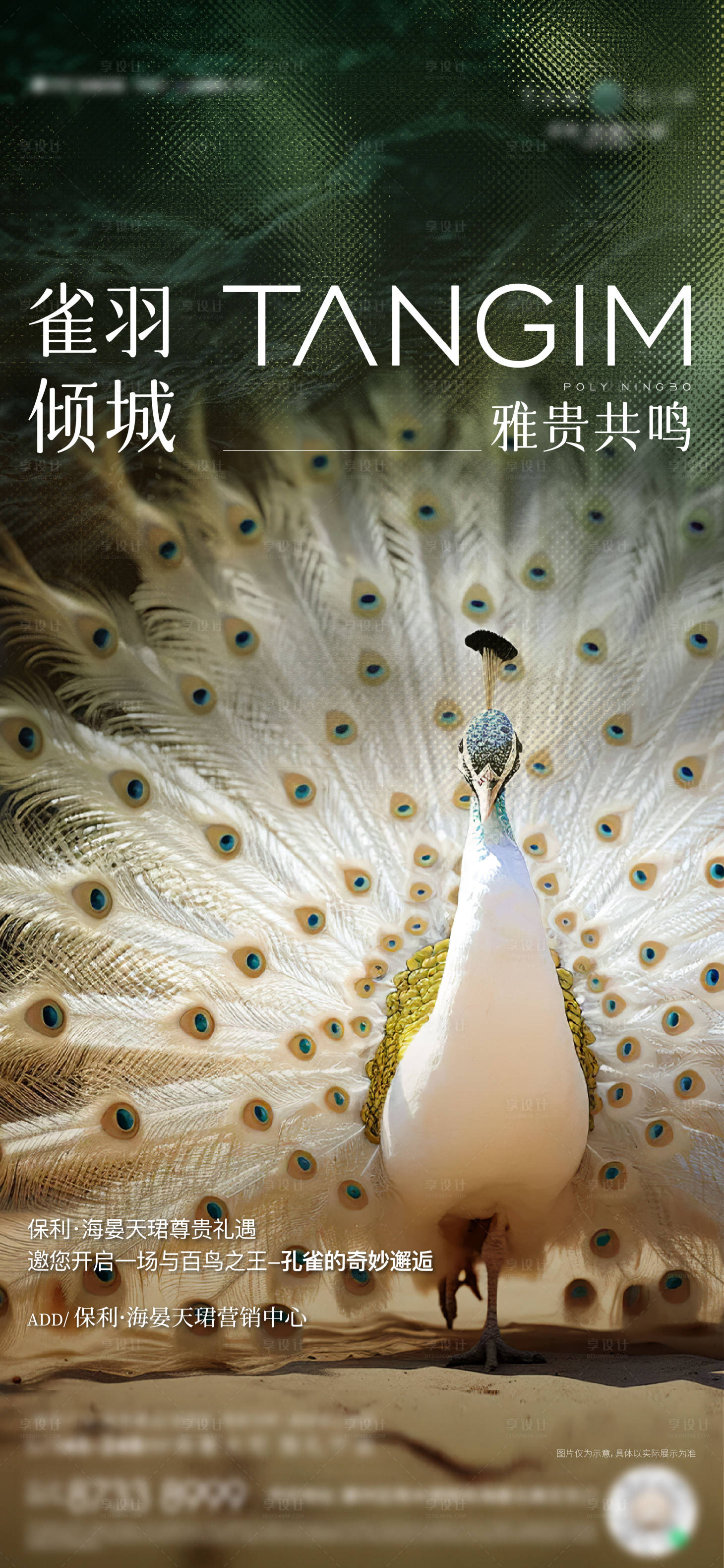 源文件下載【享設計】搜索編號：87440027968774818【孔雀海報】