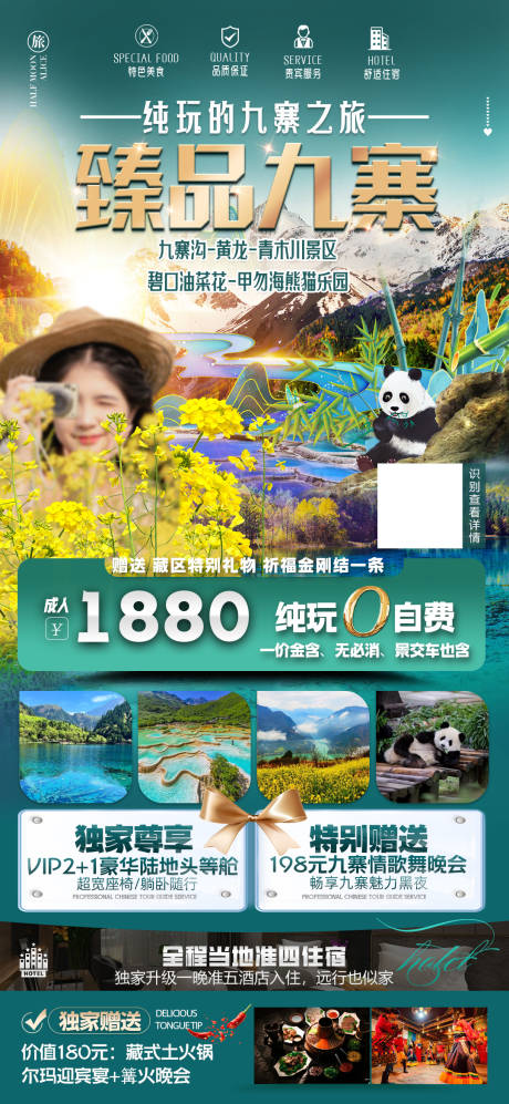 源文件下载【臻品九寨旅游海报】编号：65270027634103163