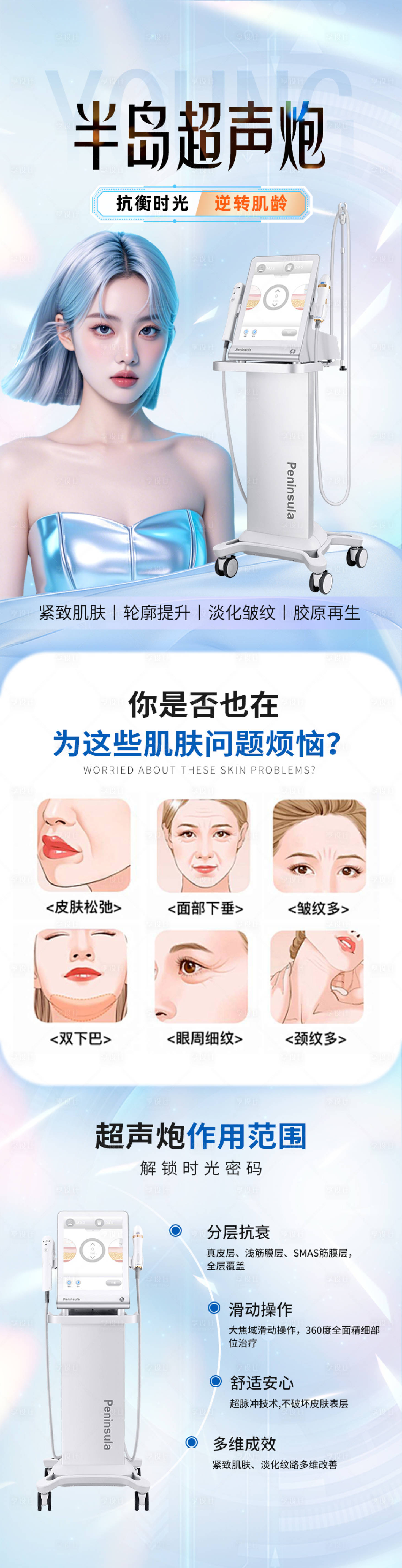源文件下载【享设计】搜索编号：32830027887177621【医美超声炮长图】