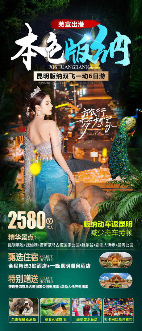 源文件下載【本色版納旅游海報】編號：84290028128181859