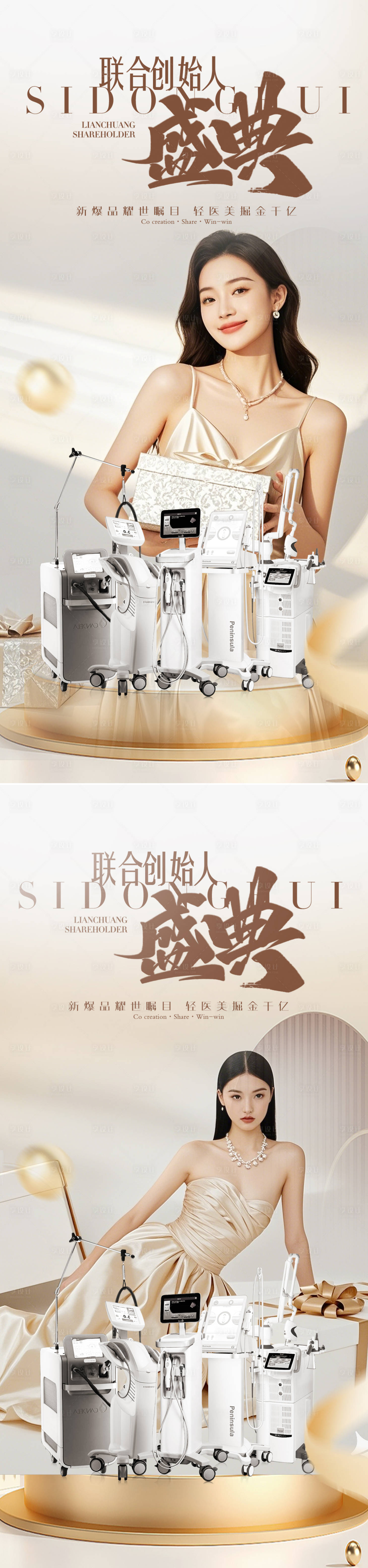 源文件下载【享设计】搜索编号：59710027932128581【医美仪器活动海报】