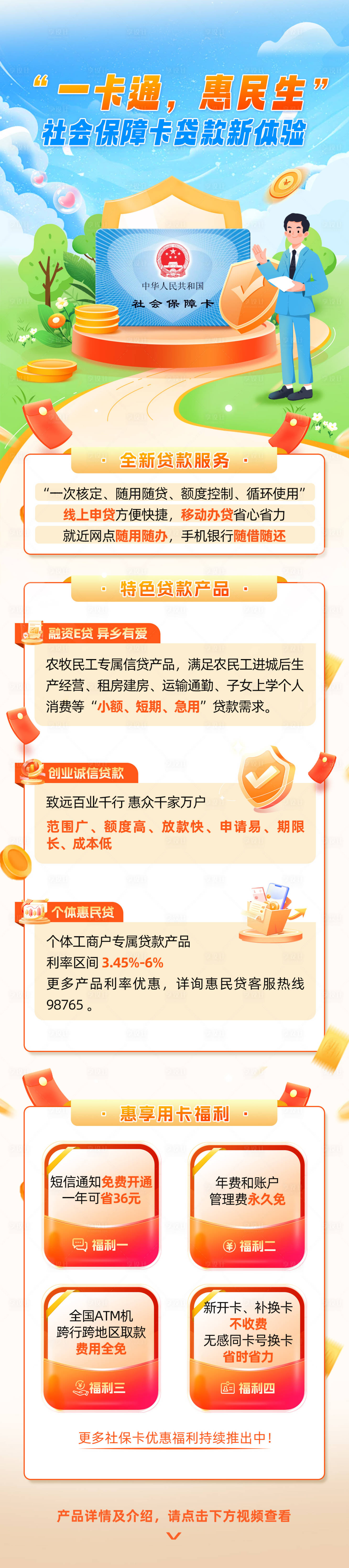源文件下載【享設計】搜索編號：67000028048643671【社保卡貸款長圖】