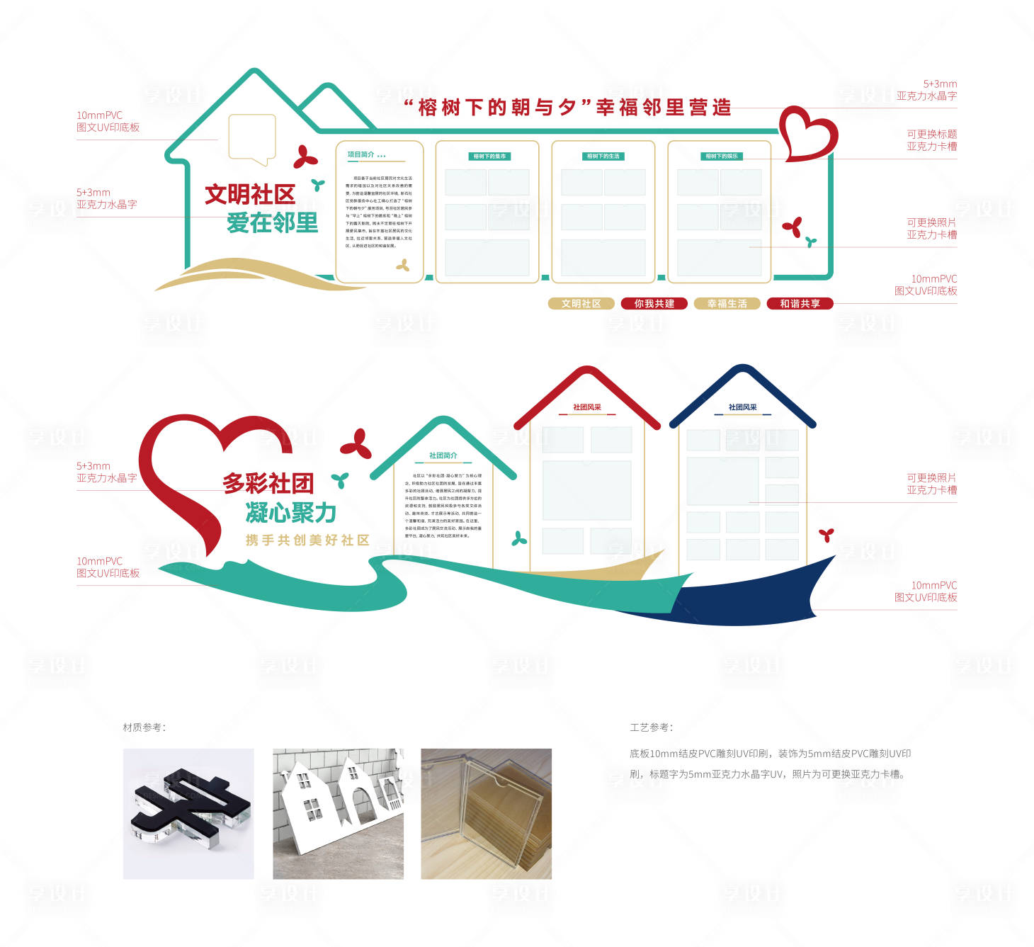 源文件下载【享设计】搜索编号：68110027718821111【社区党建员工风采照片文化墙背景板】