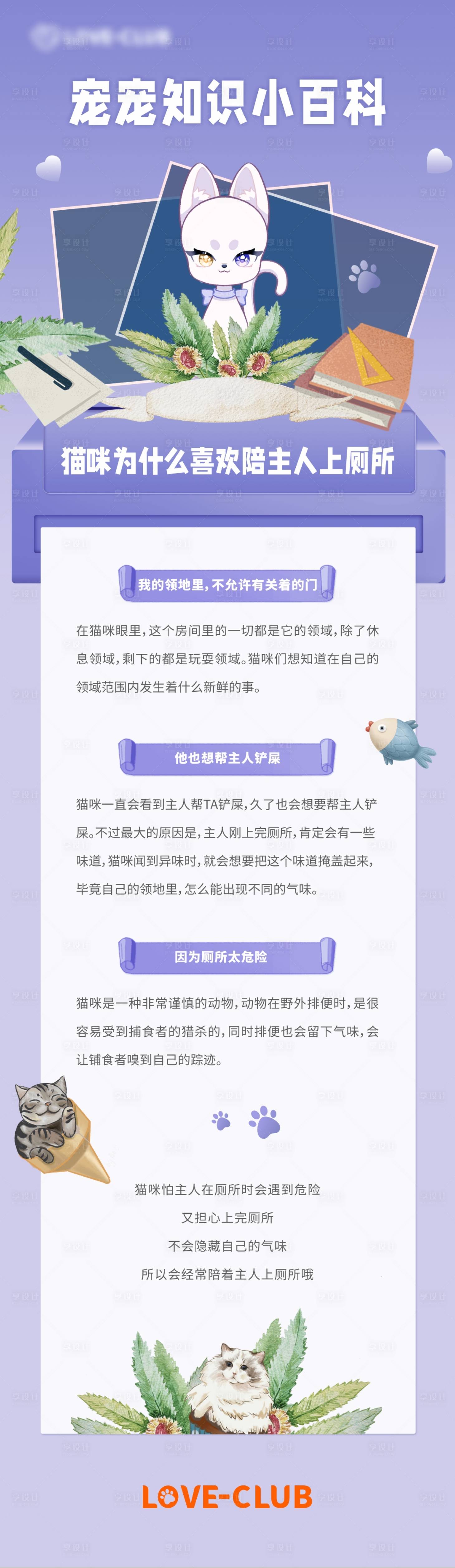 源文件下载【享设计】搜索编号：79800027875313953【猫咪宠物知识小百科】