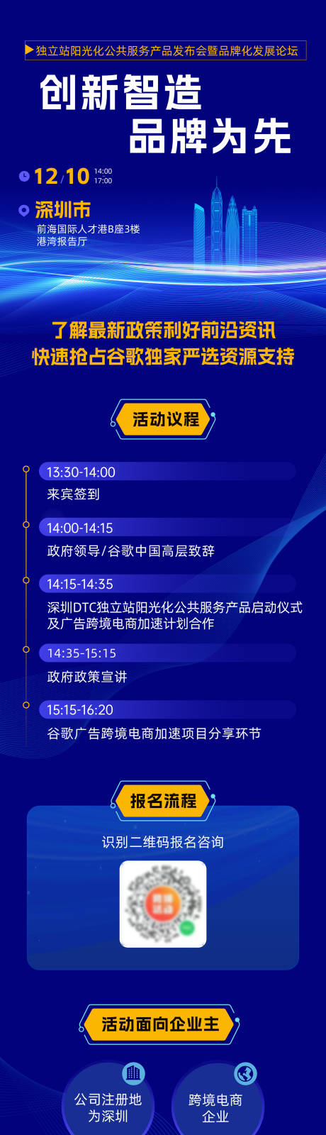 创新发展论坛峰会活动长图	