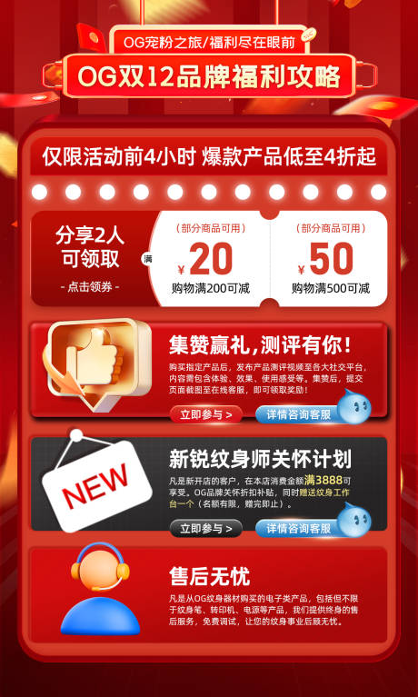 源文件下载【双12品牌福利攻略海报】编号：48470027746748530