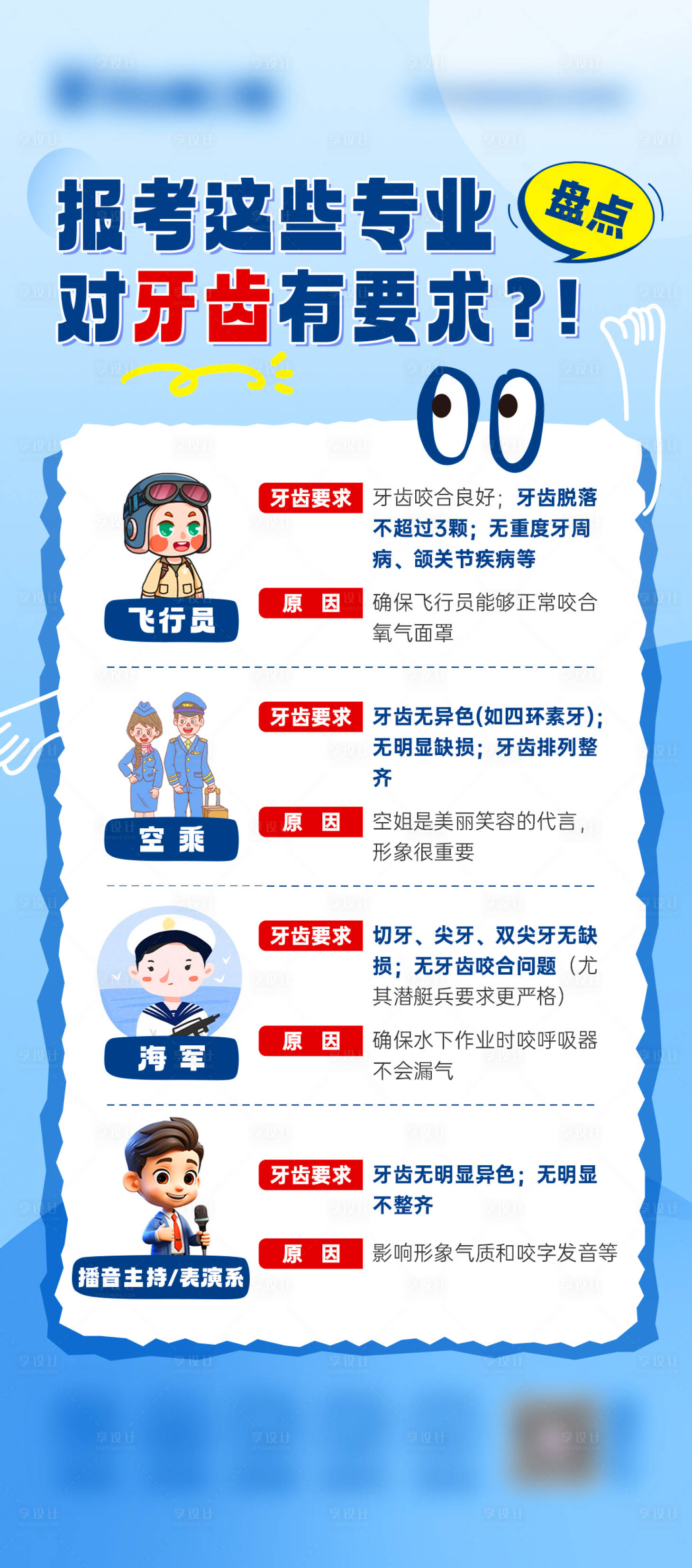 源文件下载【享设计】搜索编号：89170027680015976【牙齿要求科普海报】