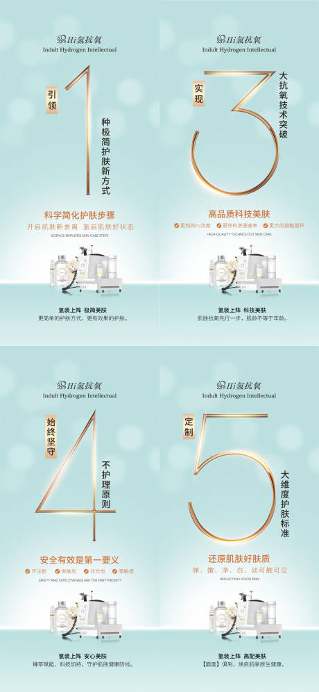 仪器护肤数字清新海报