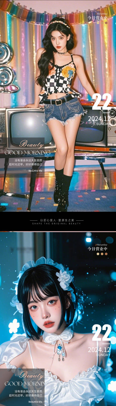 源文件下載【享設(shè)計】搜索編號：63170027920089833【醫(yī)美早安圖海報】