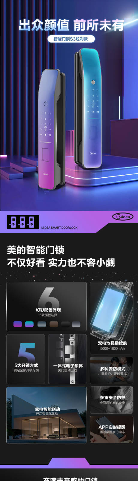 源文件下载【智能门锁赛博朋克风电商详情页】编号：49010028077822510