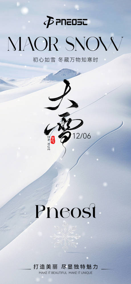 源文件下载【大雪节气海报】编号：53080027652639234