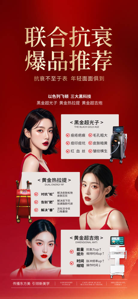 新年仪器联合抗衰宣传海报