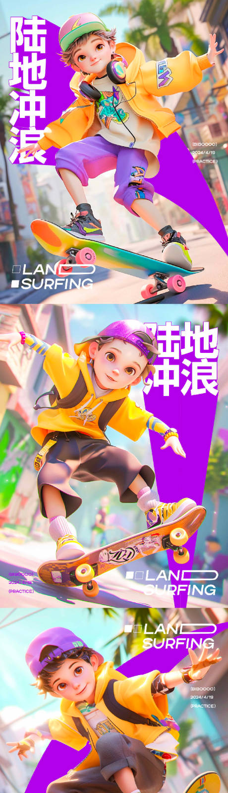 陆地冲浪海报
