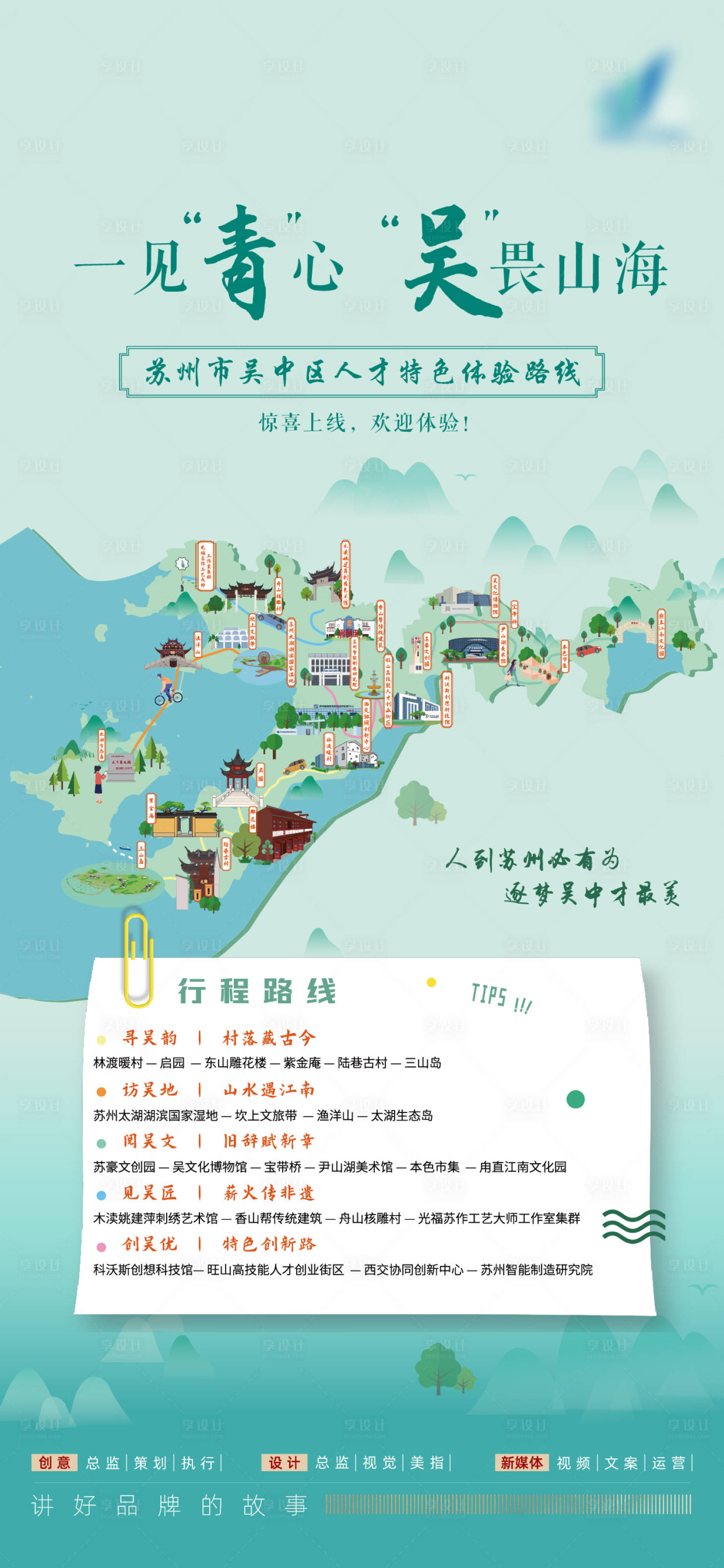 源文件下载【享设计】搜索编号：69460027967104549【人才特色体验路线海报】