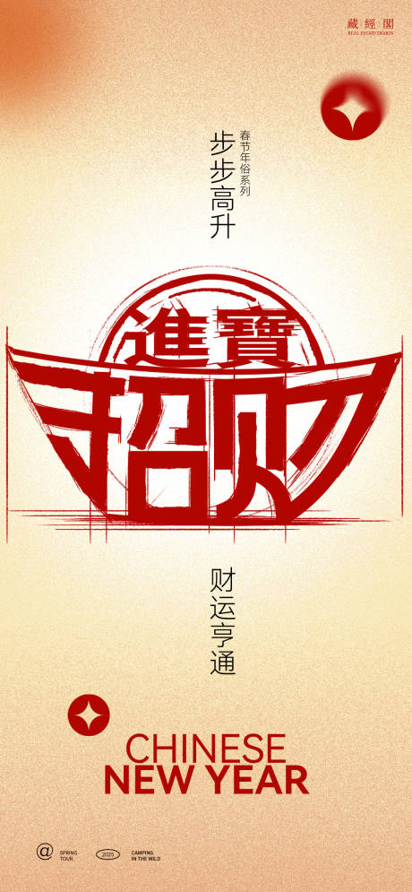 元宝年俗吉祥话海报