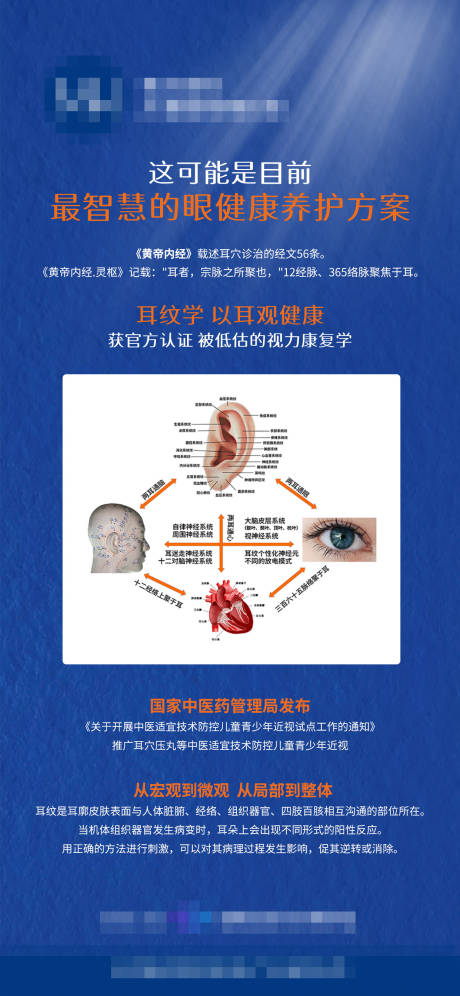 养护眼睛近视科学论证海报