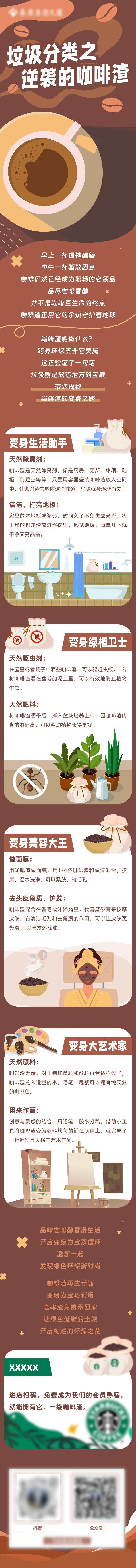 源文件下載【享設計】搜索編號：97450027657218375【垃圾分類咖啡渣的用途長圖】