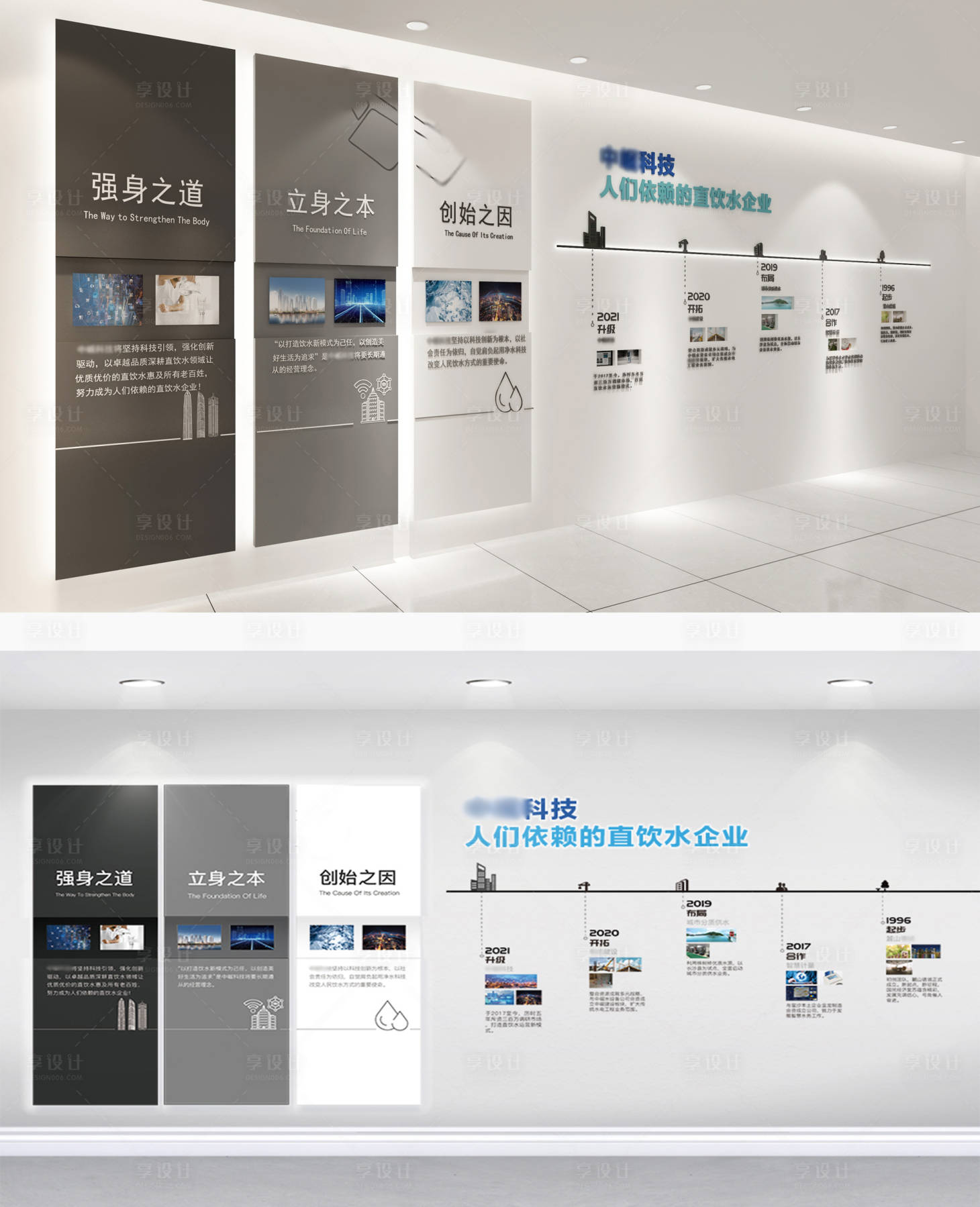 源文件下載【享設計】搜索編號：46800027858084812【企業發展歷程文化墻】