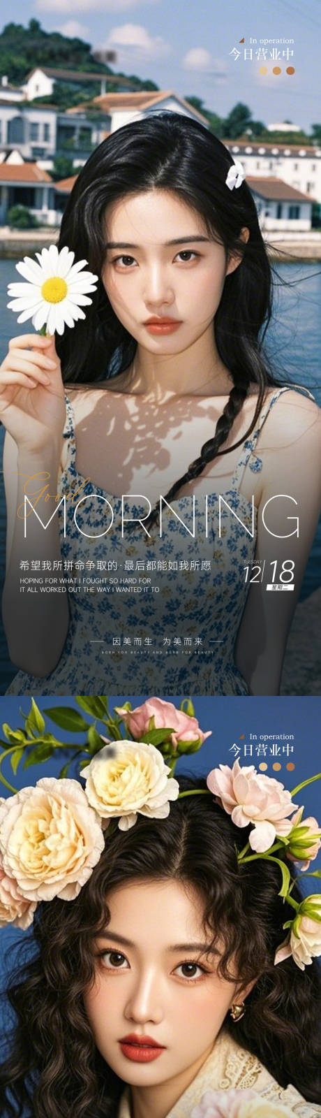源文件下载【享设计】搜索编号：86230027893802628【医美早安图海报】