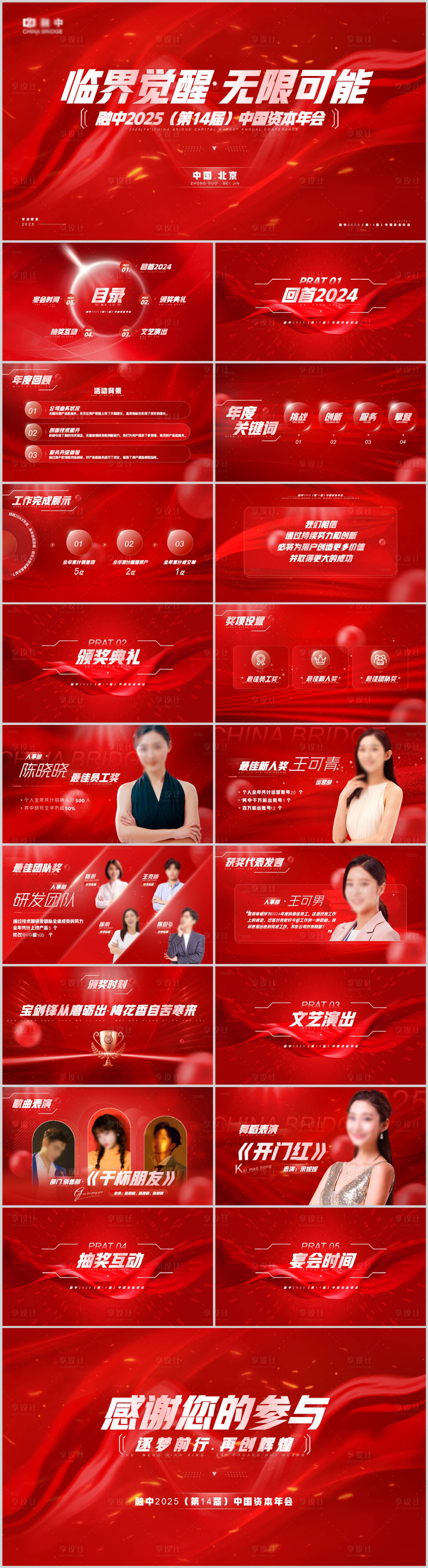 源文件下载【享设计】搜索编号：58920027691231158【2025企业年会晚会表彰流程PPT】