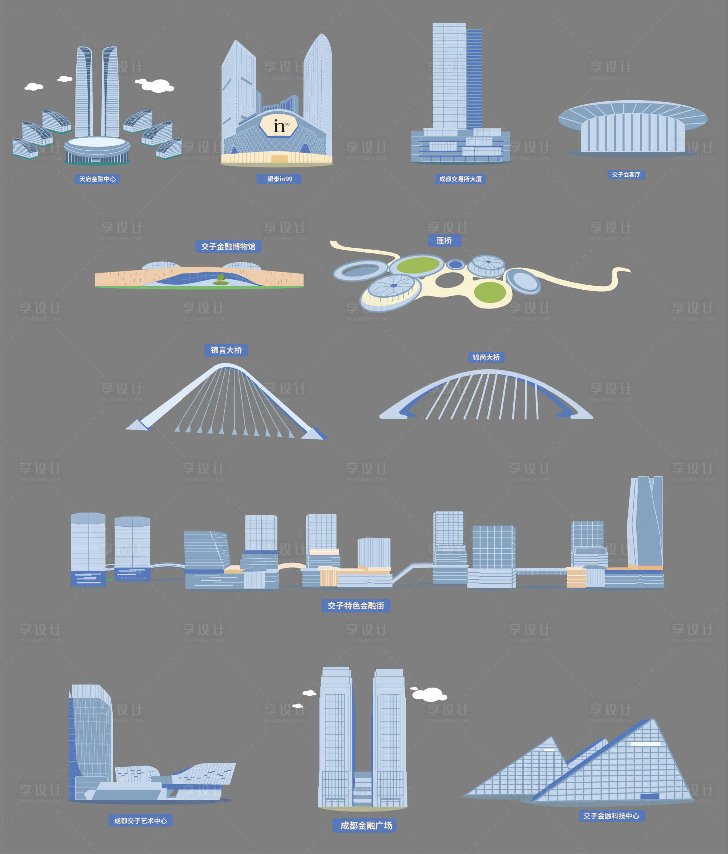 源文件下载【享设计】搜索编号：36320028091711776【成都地标建筑】