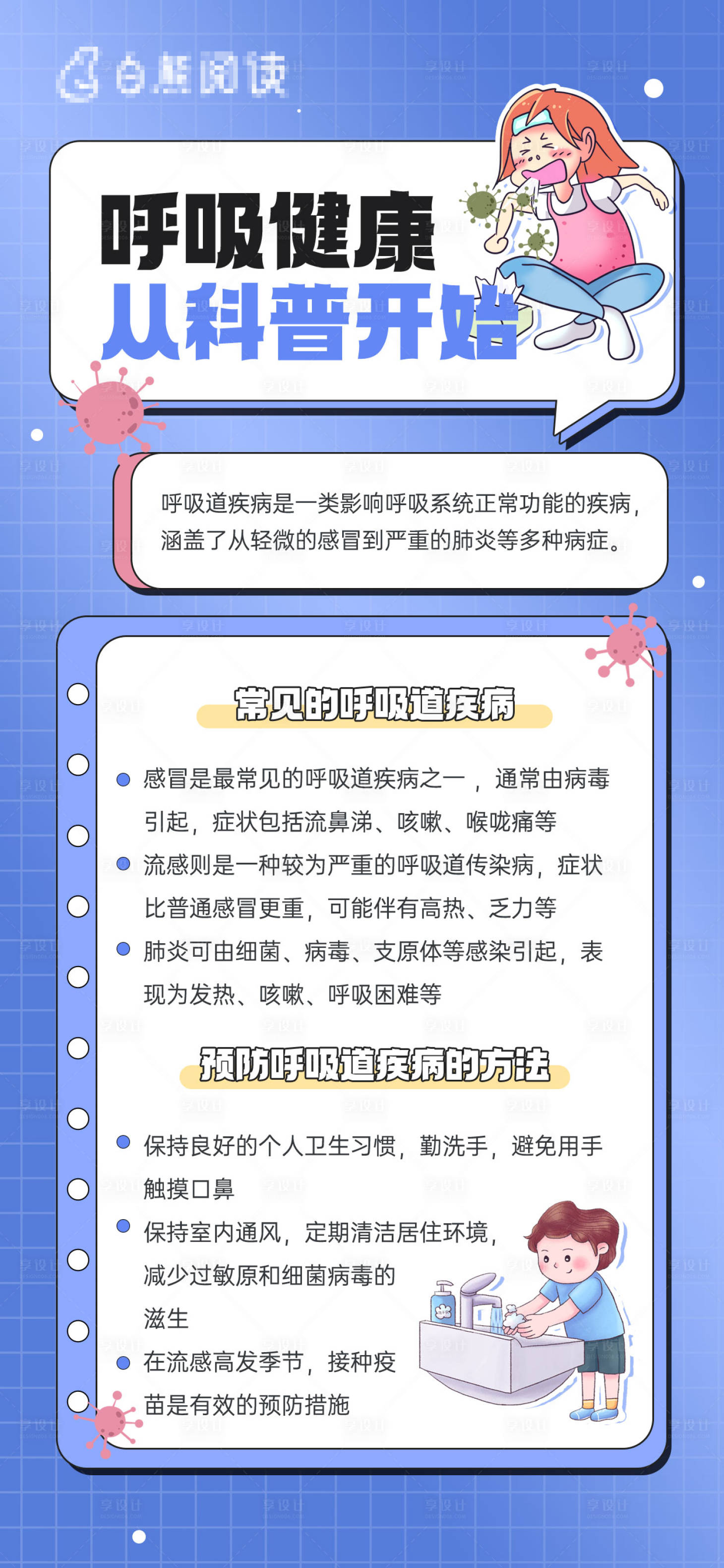 源文件下载【医疗呼吸健康科普海报】编号：31360027614128675