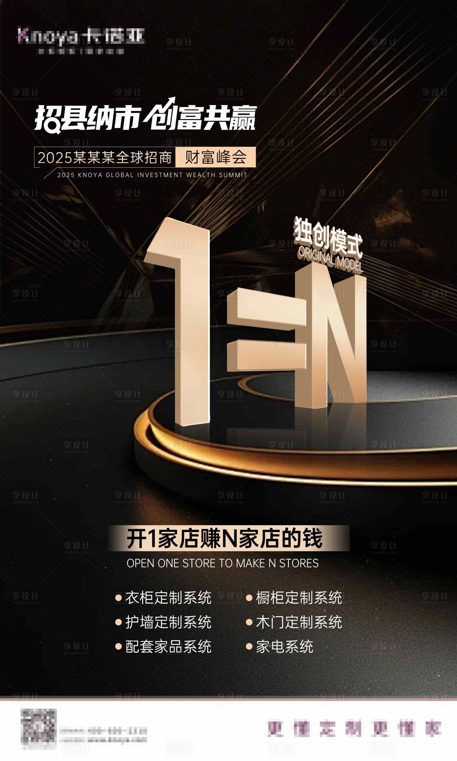 源文件下载【享设计】搜索编号：35370027889596410【招商黑金峰会海报】