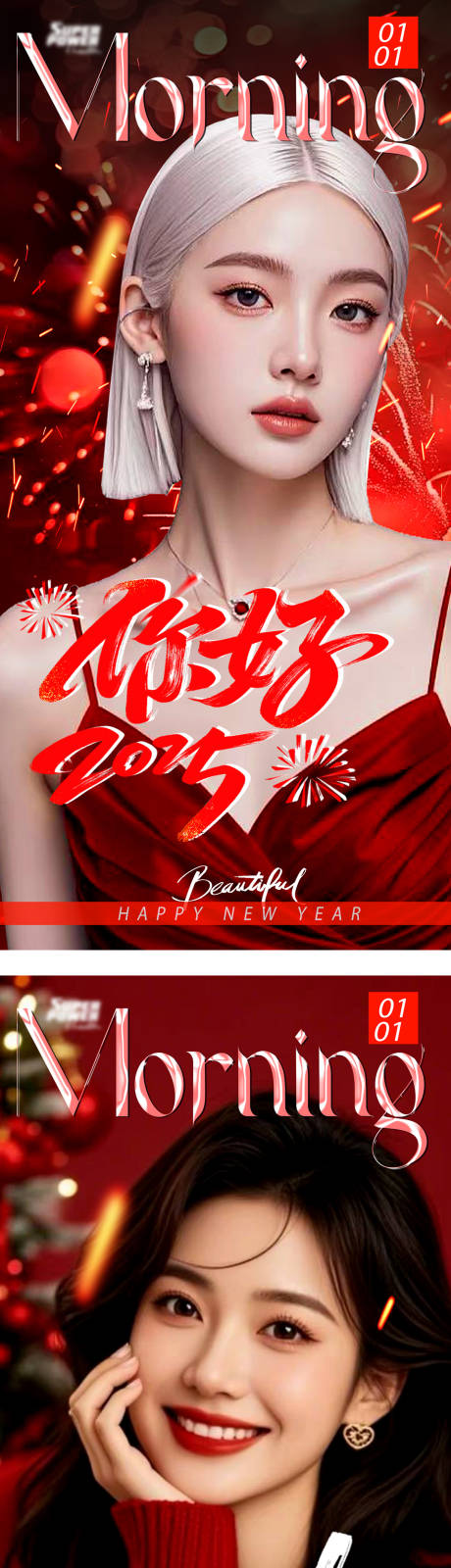 源文件下载【新年早安图系列海报】编号：41070028182275417