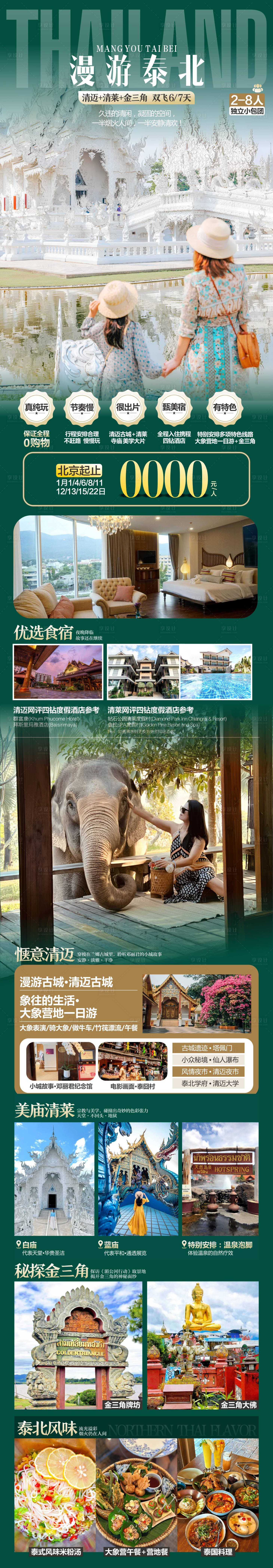 源文件下载【泰国泰北旅游海报】编号：46050028546283105